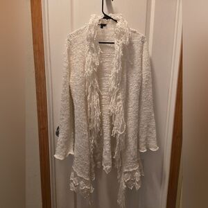 Slonl Knit Cardigan With Lace- Trimmed